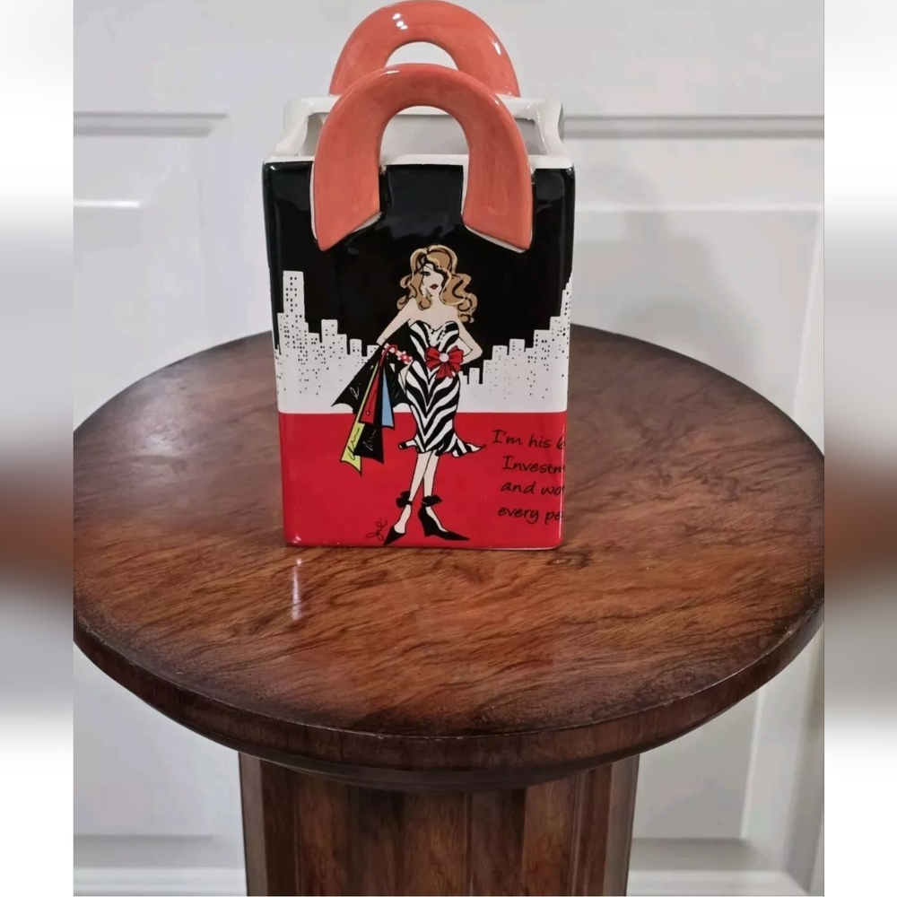 Delish One Of A Kind Girls  Pencil Pen Holder By Working Girls Design Ceramic